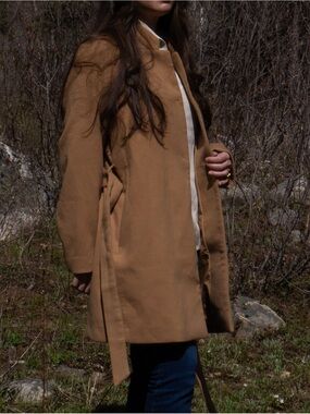 Classic Women's Camel Wrap Coat
